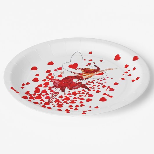 Fairy Queen of Hearts Paper Borden Papieren Bordje (Gekanteld)