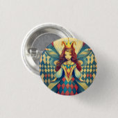 Fairy Queen Ronde Button 3,2 Cm (Voorkant /achterkant)