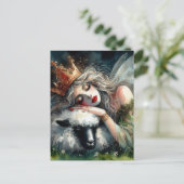 Fairy Queen slaapt op haar schaap Briefkaart (Staand voorkant)