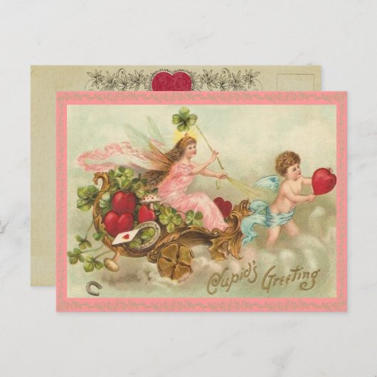 Fairy Queen Valentijn Briefkaart (Voorkant / Achterkant)