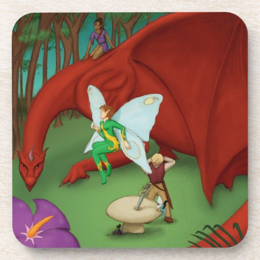 Fairy Quest Bier Onderzetter (Voorkant)
