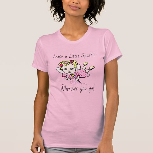 Fairy Quote Folk Art Floral T-shirt (Voorkant)