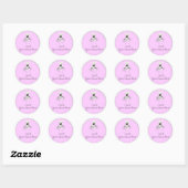 Fairy Reading op Mushroom Ronde Sticker (Vel)