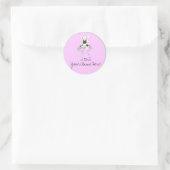 Fairy Reading op Mushroom Ronde Sticker (Tas)