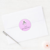 Fairy Reading op Mushroom Ronde Sticker (Envelop)