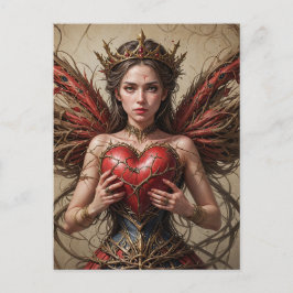 Fairy Red Heart Brambles Briefkaart