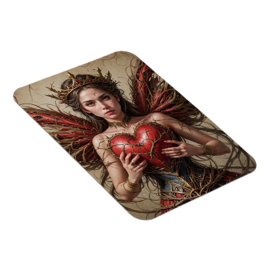 Fairy Red Heart Brambles Magneet (Rechterzijde)
