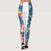 Fairy regenboog kleurrijk gepersonaliseerd patroon leggings (Achterkant)