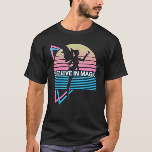 Fairy Retro Believe In Magic T-shirt (Voorkant)