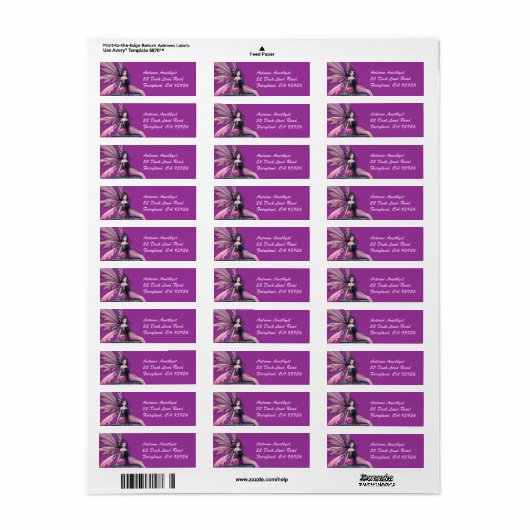 Fairy Return Address Labels (Full Sheet)