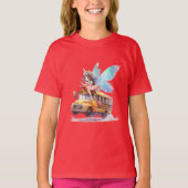 Fairy Riding School Bus Meisje T-shirt (Voorkant)