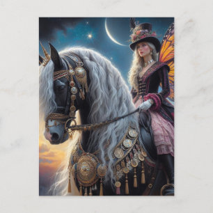 Fairy rijdt een zigeuner Vanner Paard Briefkaart