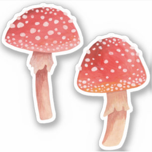 Fairy rode paddenstoel. Woodland fly agaric / Aman Sticker