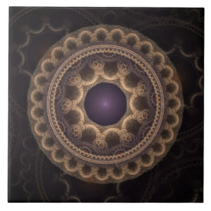 Fairy ronde fractal donkere fantasie tegeltje