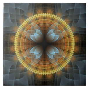 Fairy ronde fractal ornament tegeltje