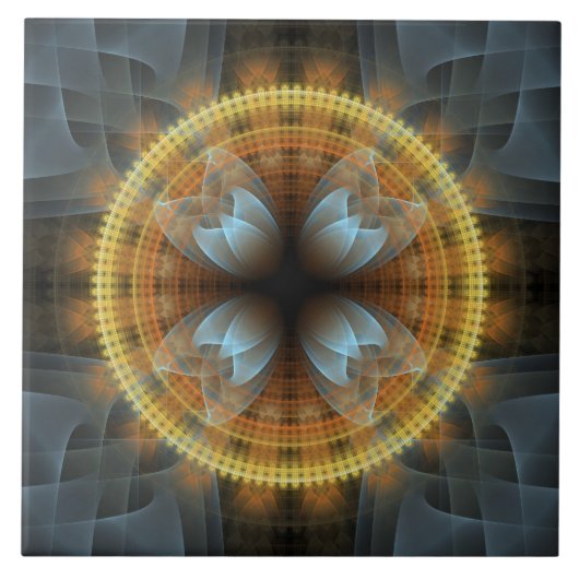 Fairy ronde fractal ornament tegeltje (Voorkant)