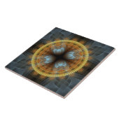 Fairy ronde fractal ornament tegeltje (Zijkant)