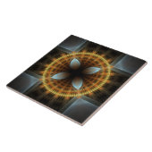 Fairy ronde fractal ornament tegeltje (Zijkant)