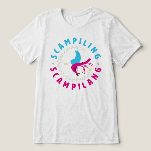Fairy scampi Tri-Blend shirt (Design voorkant)
