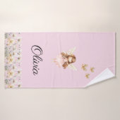 Fairy Schattigee tuin betoverd gepersonaliseerde n Badhanddoek (Badhanddoek)