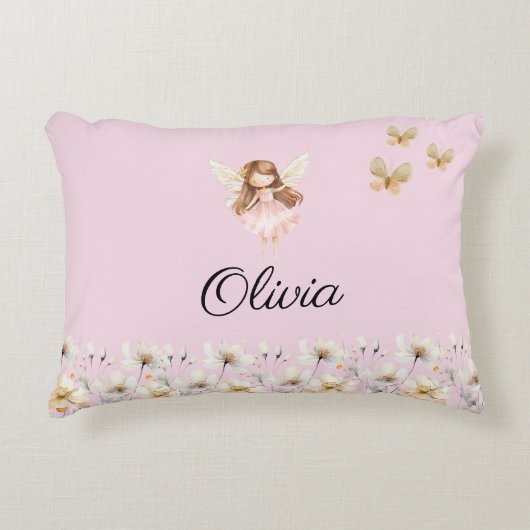 Fairy Schattigee tuin betoverde gepersonaliseerde  Accent Kussen (Voorkant)