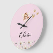 Fairy Schattigee tuin betoverde gepersonaliseerde Grote Klok (Hoek)