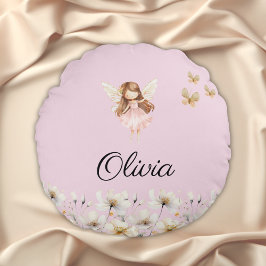 Fairy Schattigee tuin betoverde gepersonaliseerde  Rond Kussen