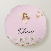 Fairy Schattigee tuin betoverde gepersonaliseerde Rond Kussen (Voorkant)