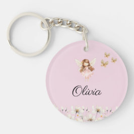 Fairy Schattigee tuin betoverde gepersonaliseerde  Sleutelhanger