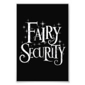 Fairy Security Funny Halloween Costume Foto Afdruk (Voorkant)