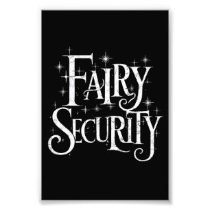 Fairy Security Funny Halloween Costume Foto Afdruk