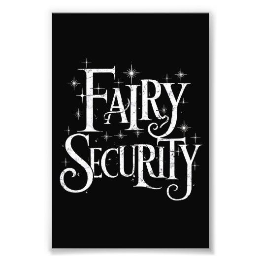 Fairy Security Funny Halloween Costume Foto Afdruk (Voorkant)