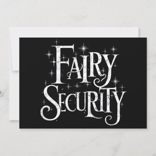 Fairy Security Funny Halloween Costume Kaart (Voorkant)