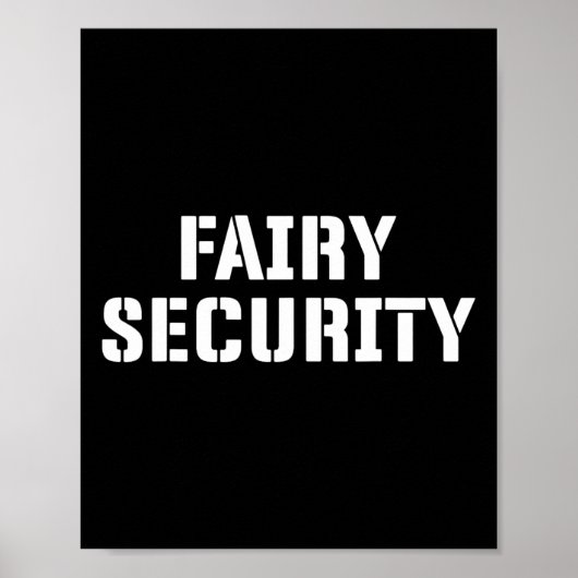 Fairy Security Halloween kostuum voor papa mama bo Poster (Voorkant)