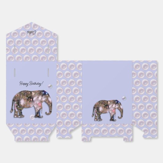 Fairy Seeds Olifant Favor Box Bedankdoosjes (Ongevouwen)