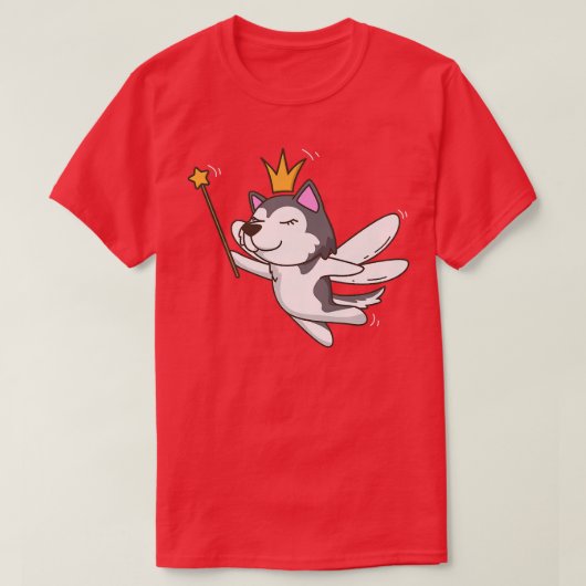 Fairy Siberian Husky Dog Mystical Pet Fairy Lover T-shirt (Design voorkant)