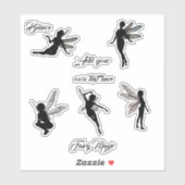 Fairy silhouet stickers (Vel)