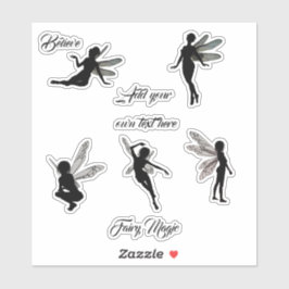 Fairy silhouet stickers