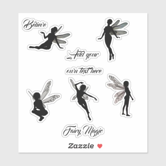 Fairy silhouet stickers (Vel)
