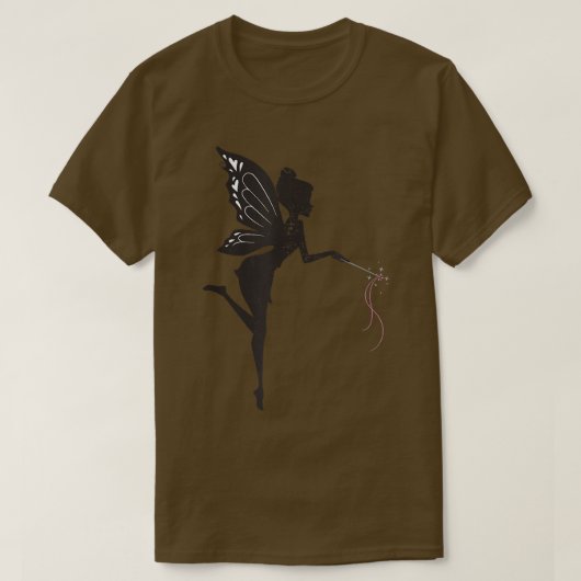 Fairy Silhouette Funny Fairies Aesthetics Grunge F T-shirt (Design voorkant)