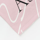 Fairy Silhouette, op Roze, personaliseer onze naam Fleece Deken (Hoek)