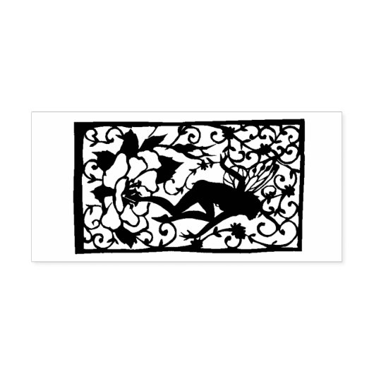 Fairy Silhouette Rubberstempel (Afrduk)