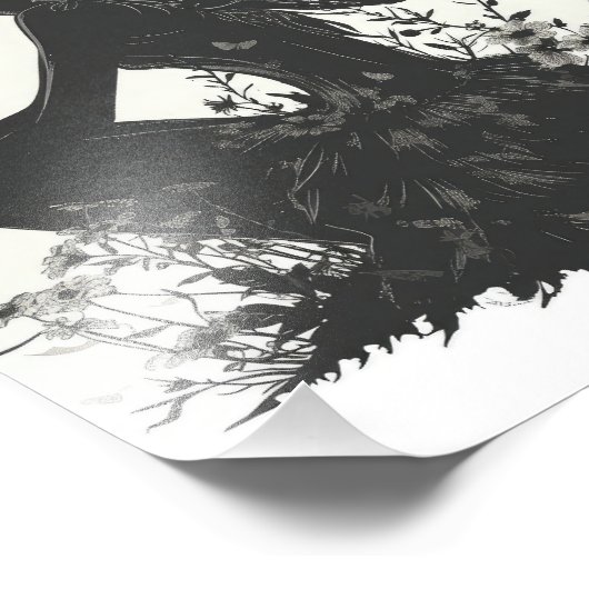 Fairy Silhouette thema Foto Afdruk (Hoek)