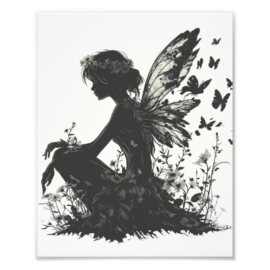 Fairy Silhouette thema Foto Afdruk (Voorkant)