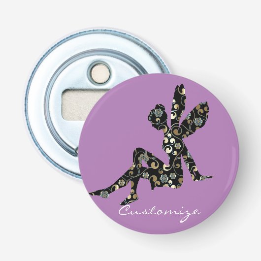 Fairy Silhouette Thunder_Cove Button Flesopener (Voorkant)