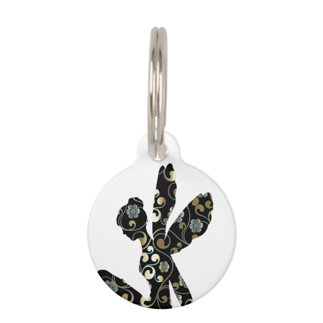 Fairy Silhouette Thunder_Cove Huisdierpenning (Achterkant)