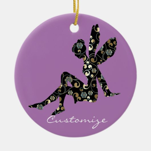 Fairy Silhouette Thunder_Cove Keramisch Ornament (Voorkant)