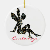 Fairy Silhouette Thunder_Cove Keramisch Ornament (Achterkant)