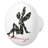 Fairy Silhouette Thunder_Cove Keramische Knop (Rechts)