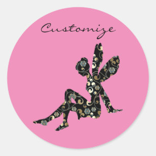 Fairy Silhouette Thunder_Cove Ronde Sticker